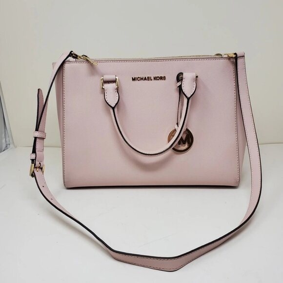MICHAEL KORS AQ-1706 PINK LEATHER PURSE - Picture 1 of 11